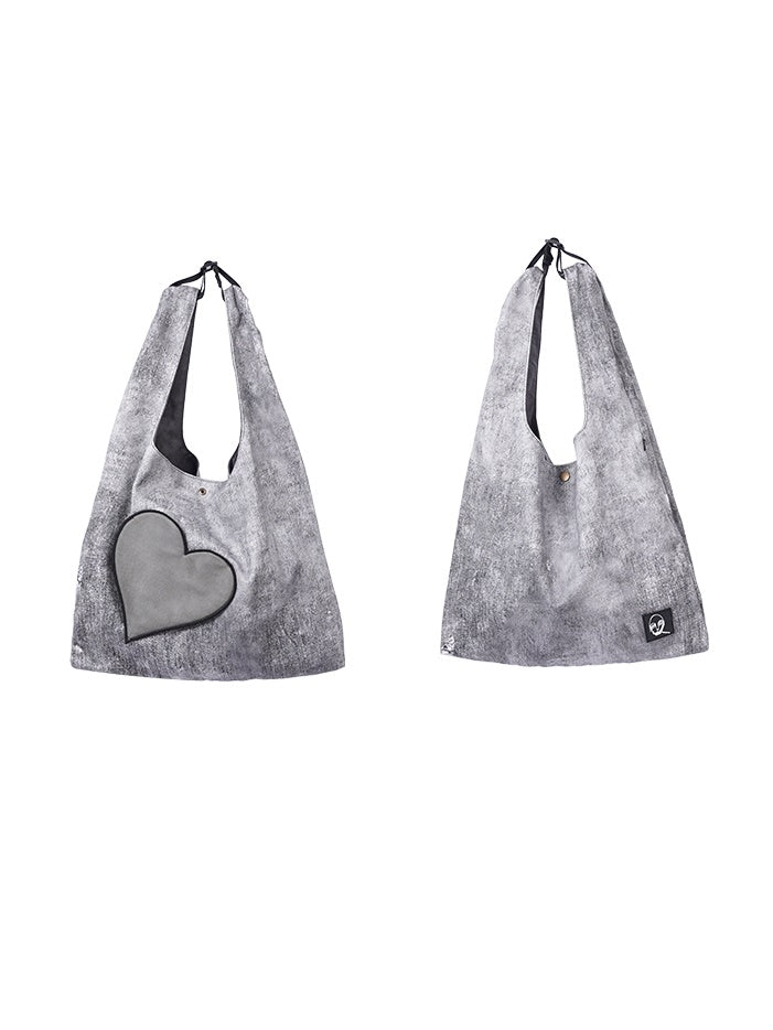 Heart Patch Shopping Bag