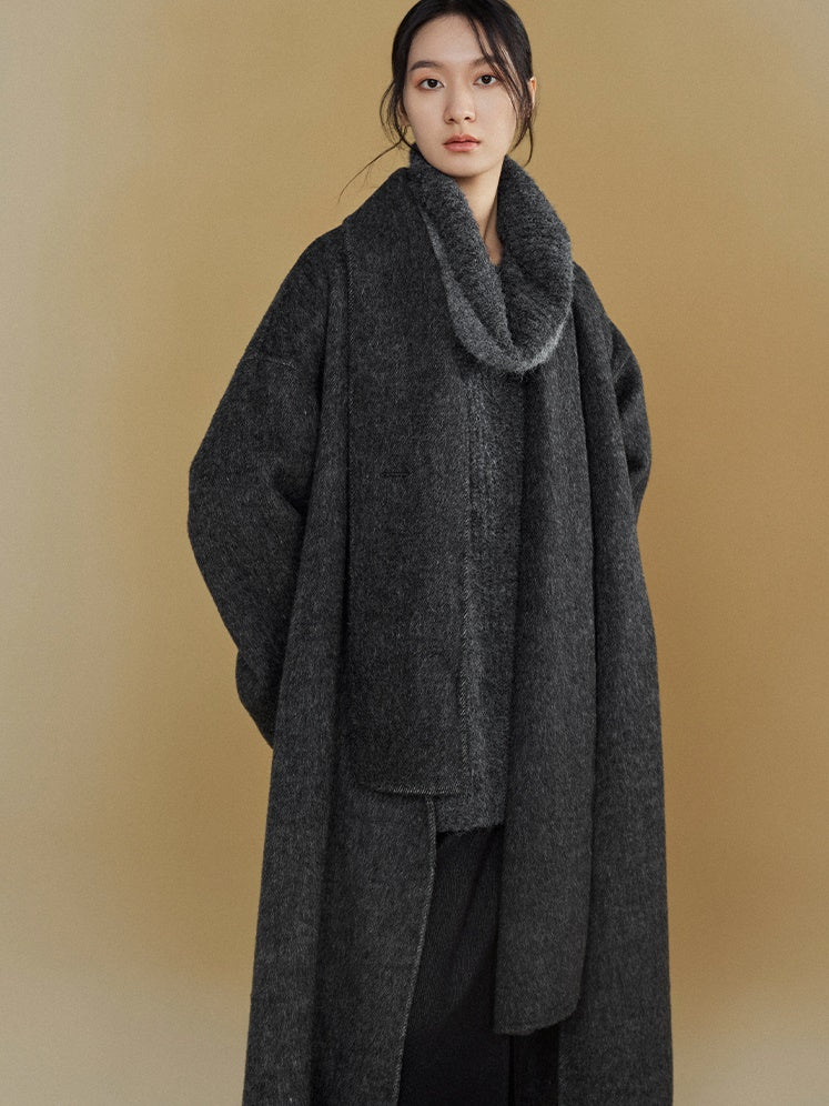 Wrap-style Long Double-sided Coat