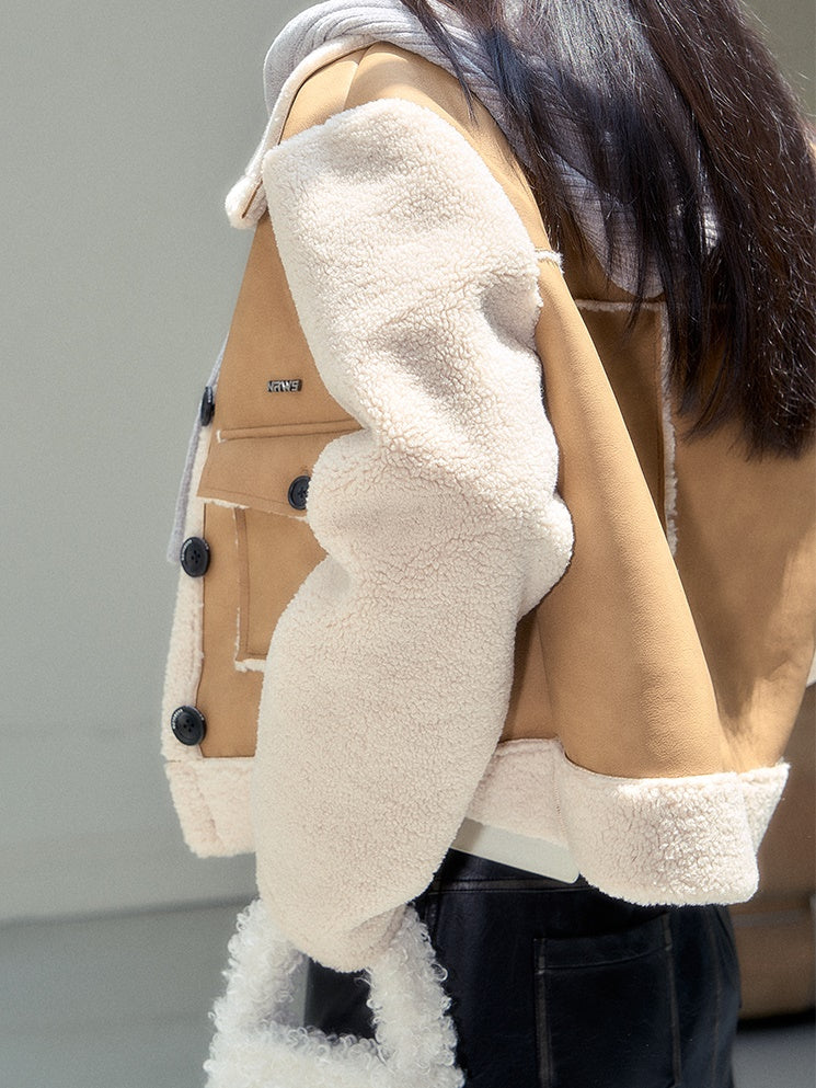 Eco-friendly Fur Fake Suede Jacket