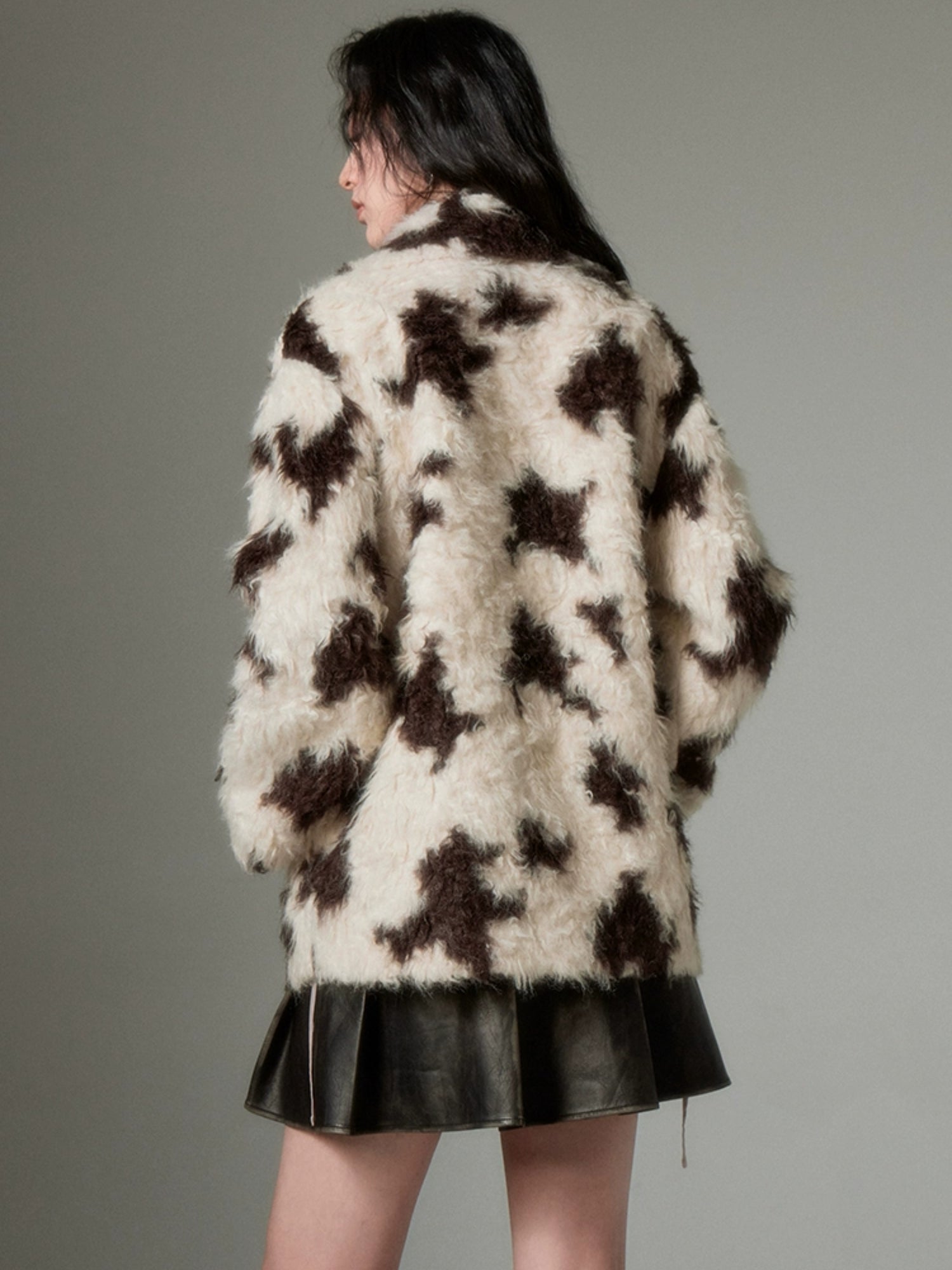 Animal Print Eco-friendly Fur Jacket