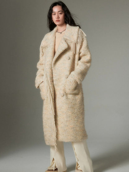 Tassel Design Mid-length Coat