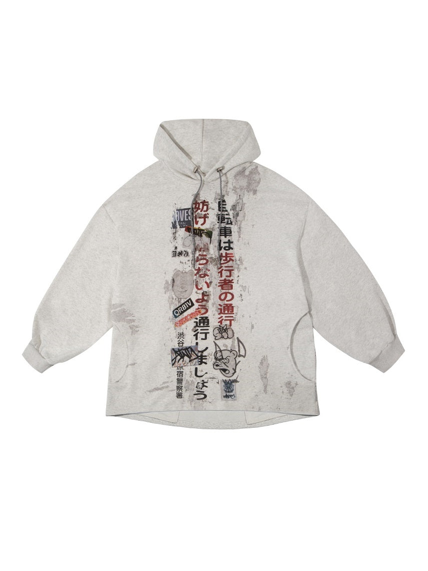 Lässige einzigartige Hoodie Sweat Graffiti Parka