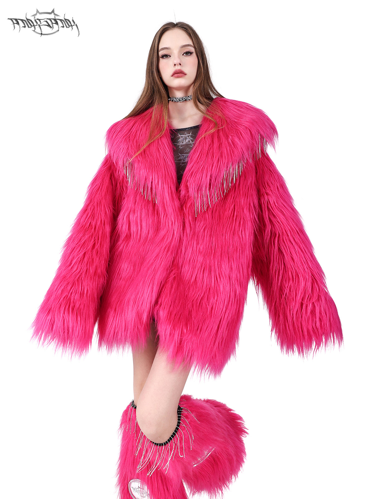 Eco-Friendly Long Hair Fur Jacket