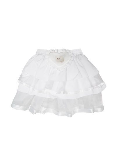 Princess Angel Print Cake Puffy Short Skirt