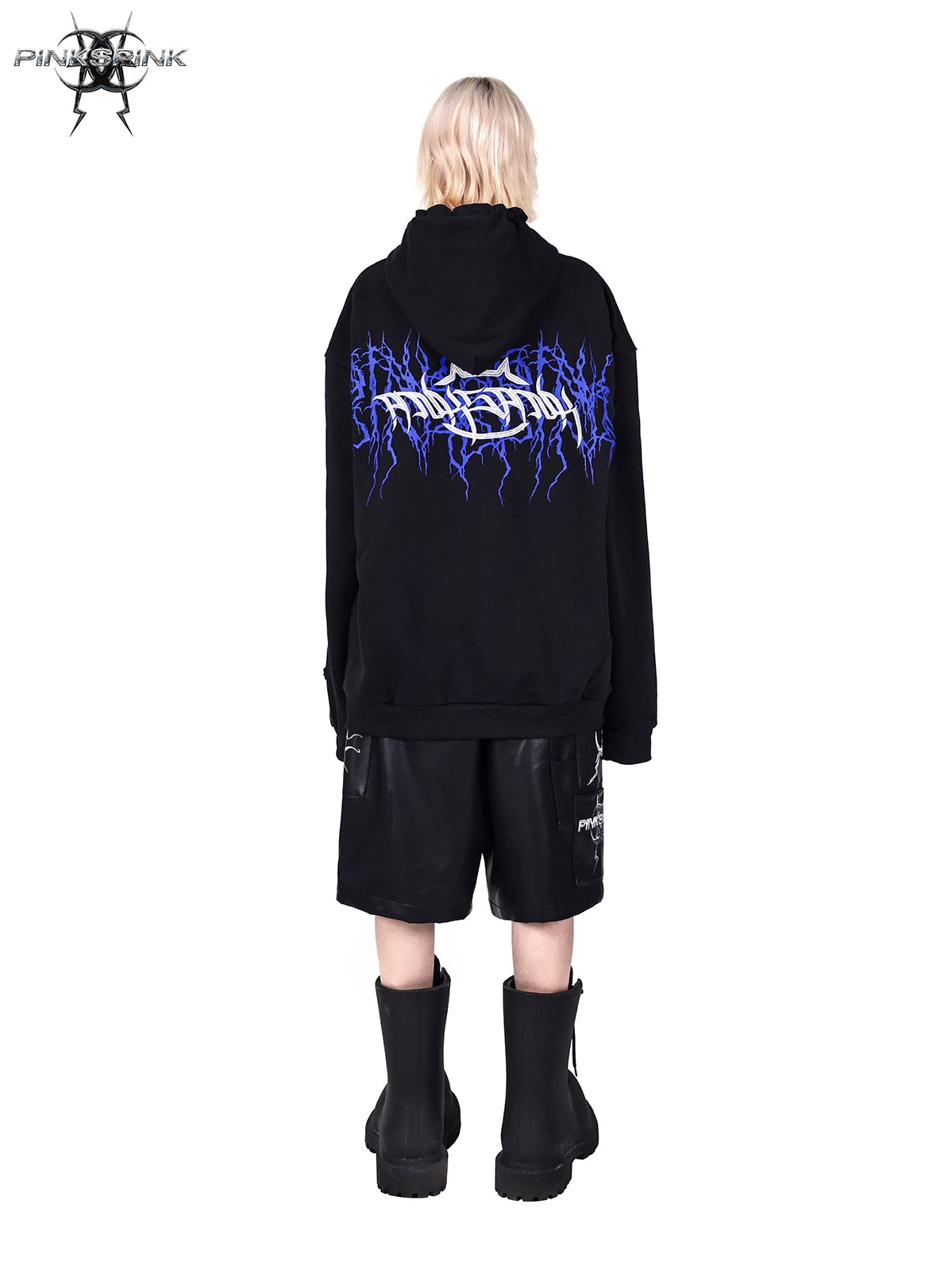 LOGO Embroidered Genderless Hooded Sweat