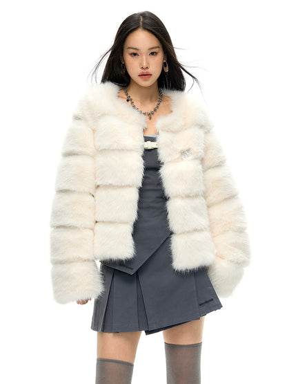 Elegance Quilted Eco-friendly Fur Coat