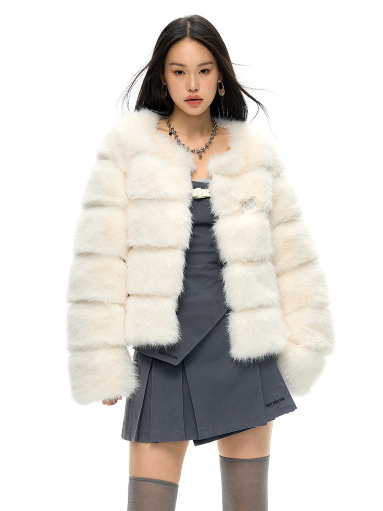 Quilted Eco-Friendly Fur Jacket