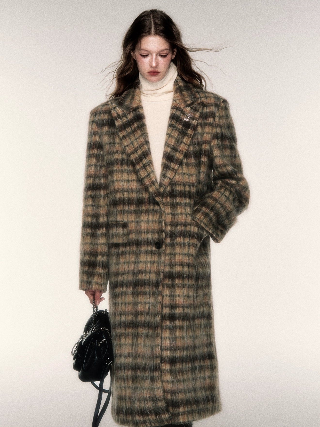 Retro Long Plaid Chester Coat