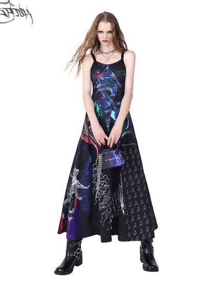 Three-dimensional Reconstruction Print Slip Dress