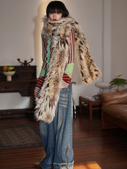 Plush Imitation Fur Stole