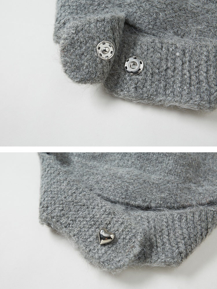 Bear Ears Soft Waxy Knitted Hat