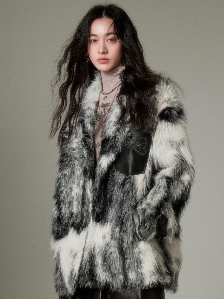 Animal Print Eco-friendly Fur Jacket