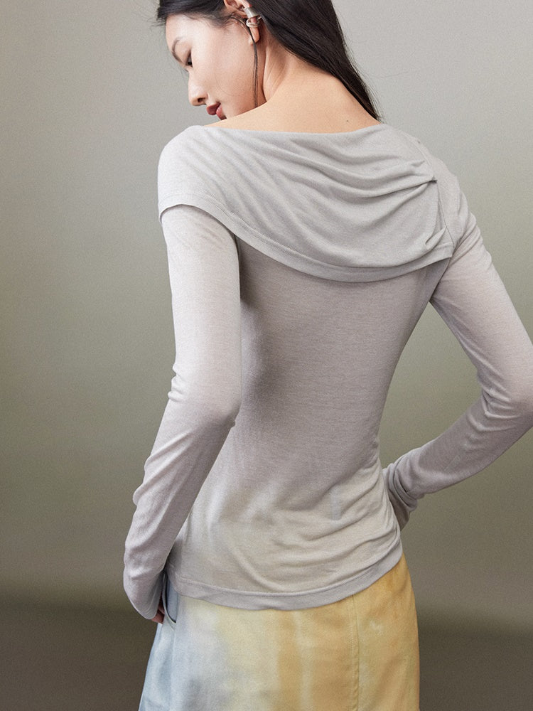 Wrap Sense Long-sleeved T-shirt