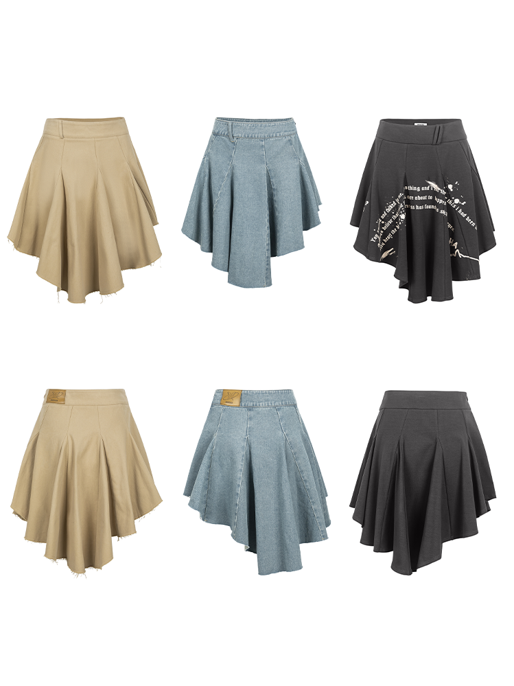 Irregular Hem Circular Skirt