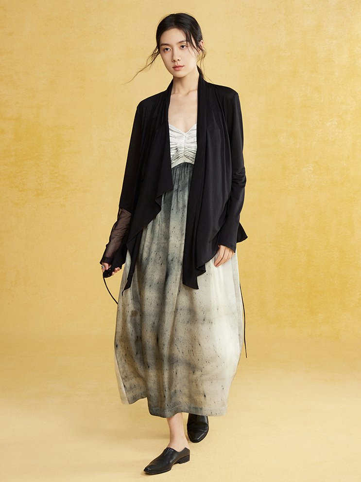 Light Knitted Drape Gown Cardigan