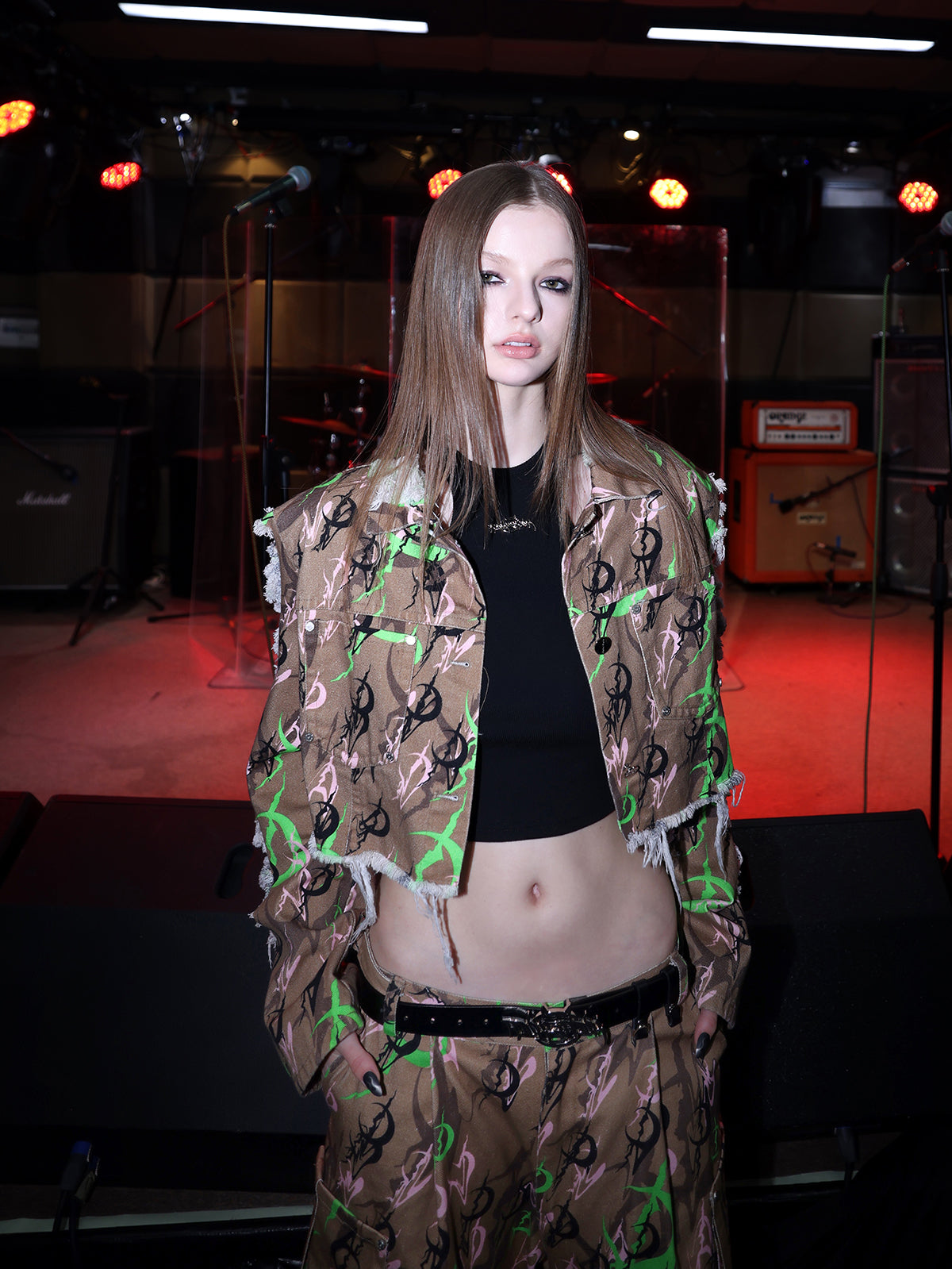 Camouflage Destruction Loose Short Jacket