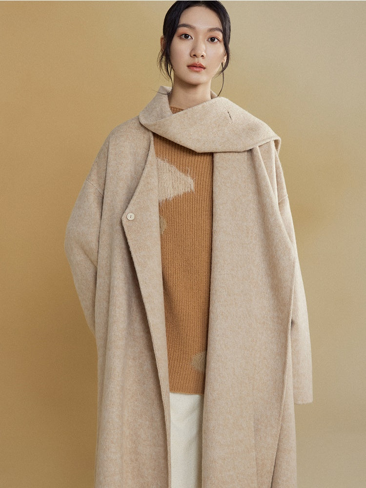 Wrap-style Long Double-sided Coat