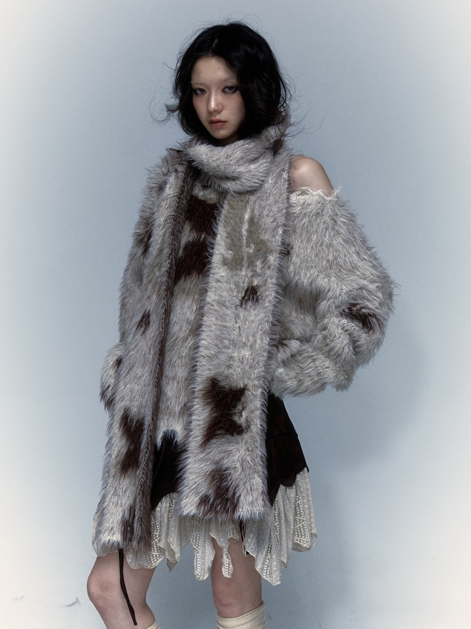 Jacquard Imitation Fur Muffler