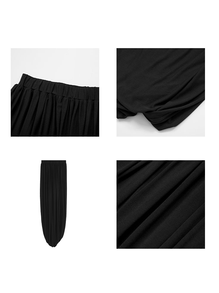 Drape Pleated Skirt