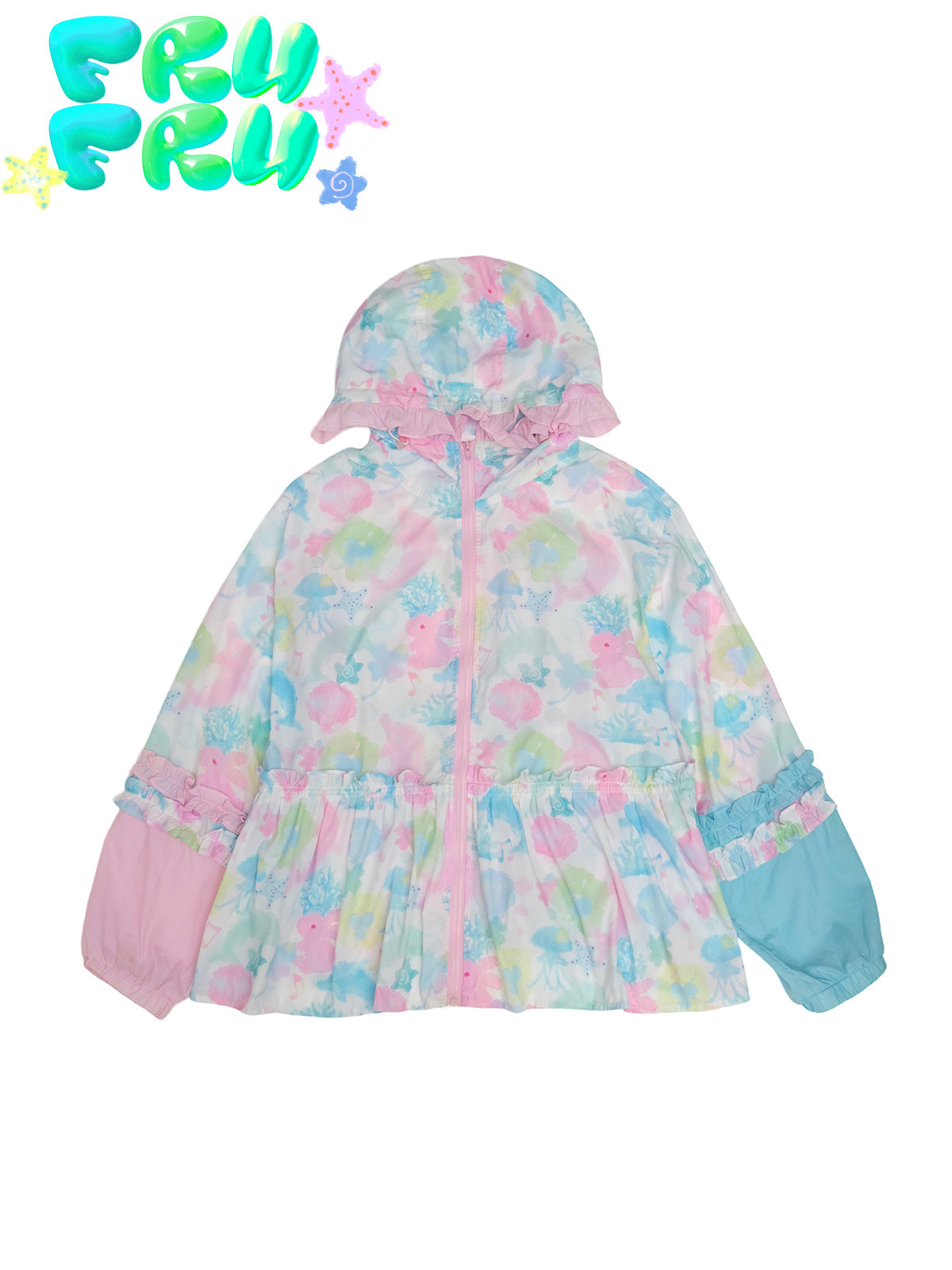 Y2k Cartoon Print Light Sonnenschutzmittel UV -Jacke