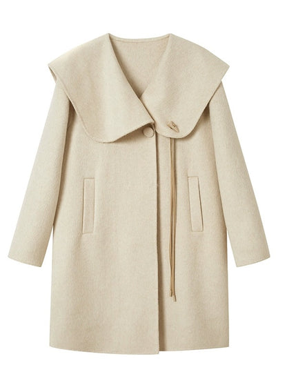 Large Lapel Horn Button Coat