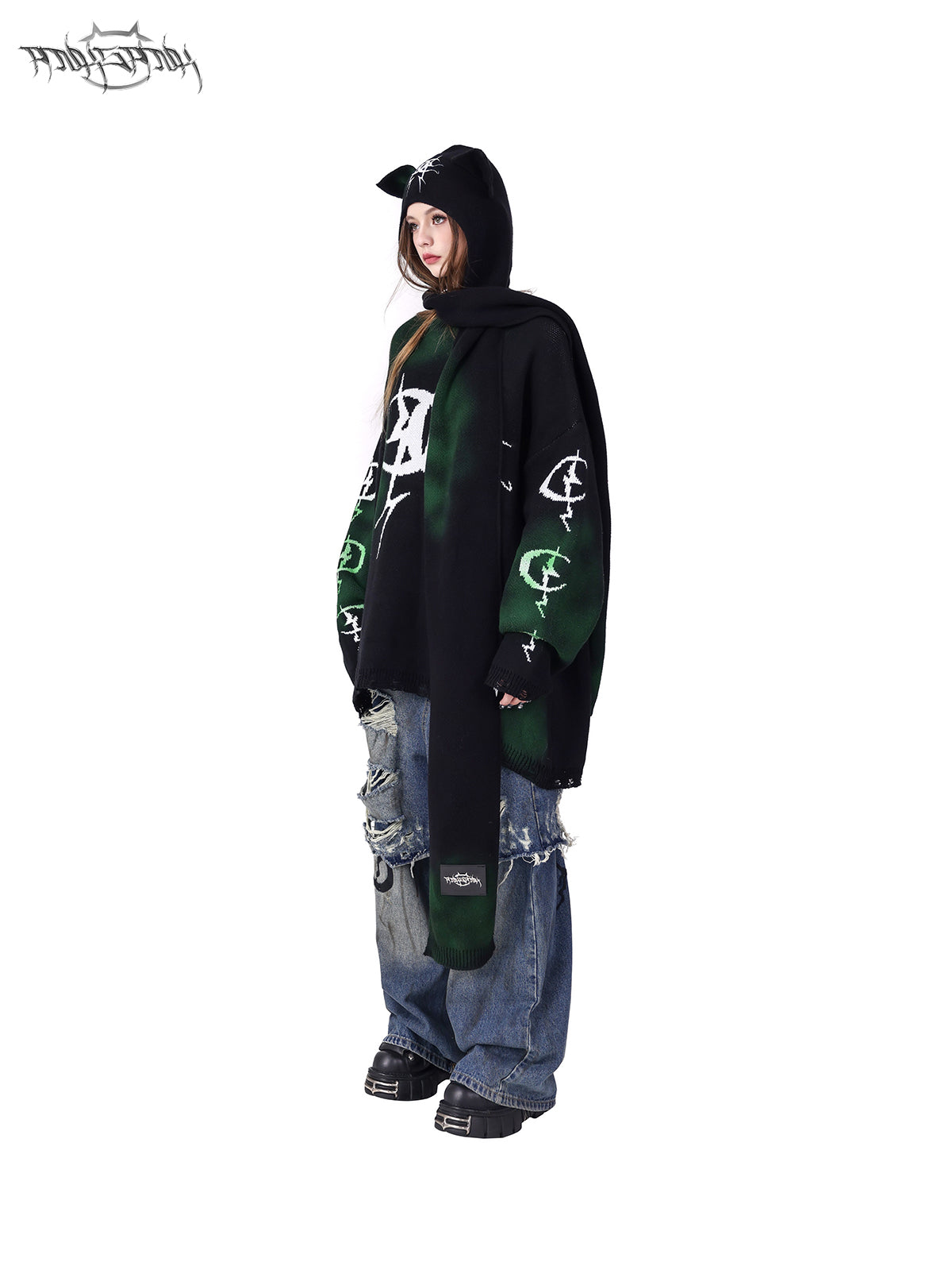 Moon Graffiti OverSize Street Sweater