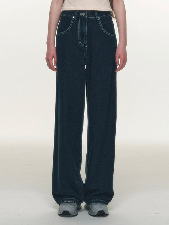 Straight Loose Denim Pants