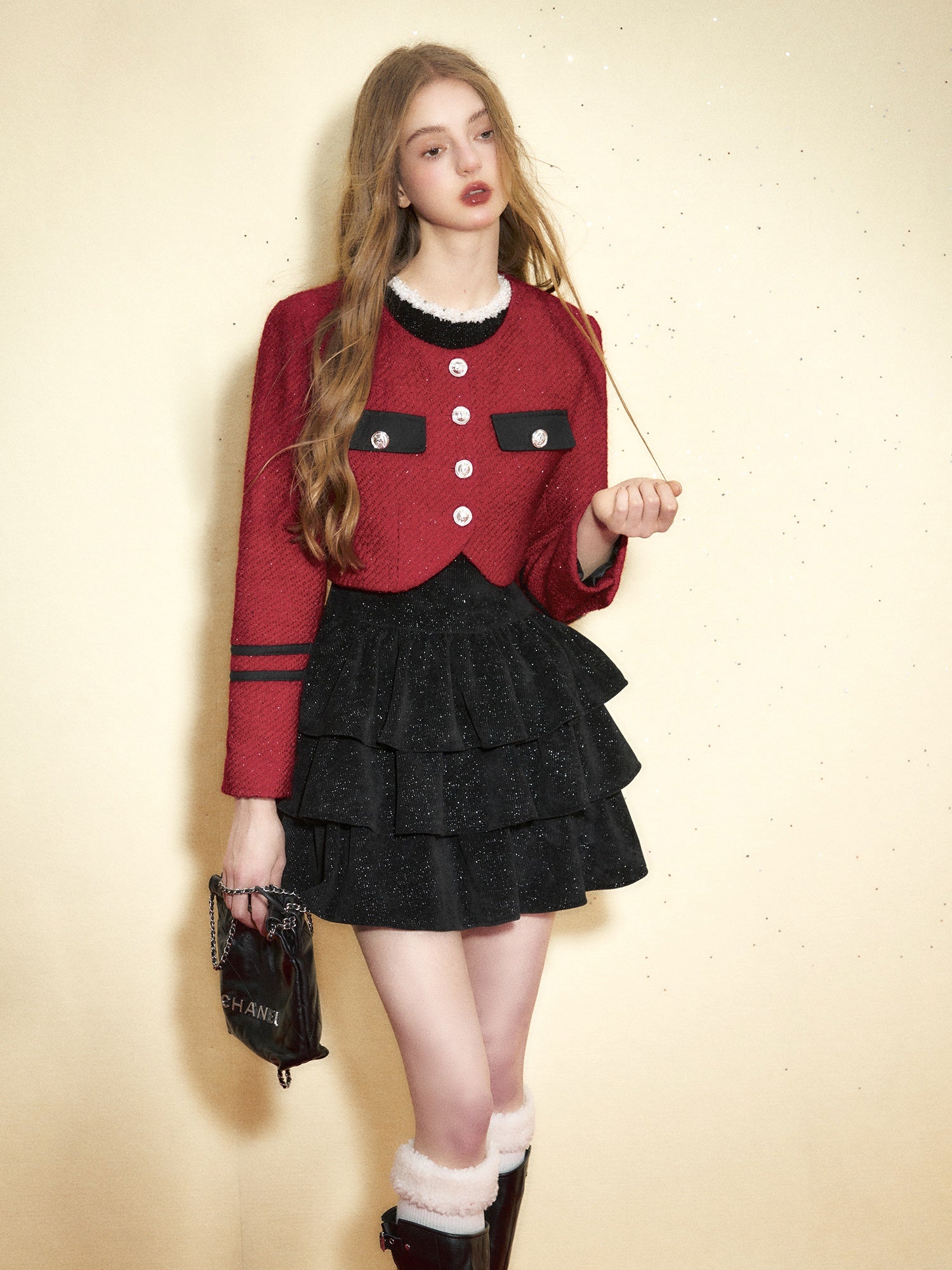 Bicolor Short Style Jacket