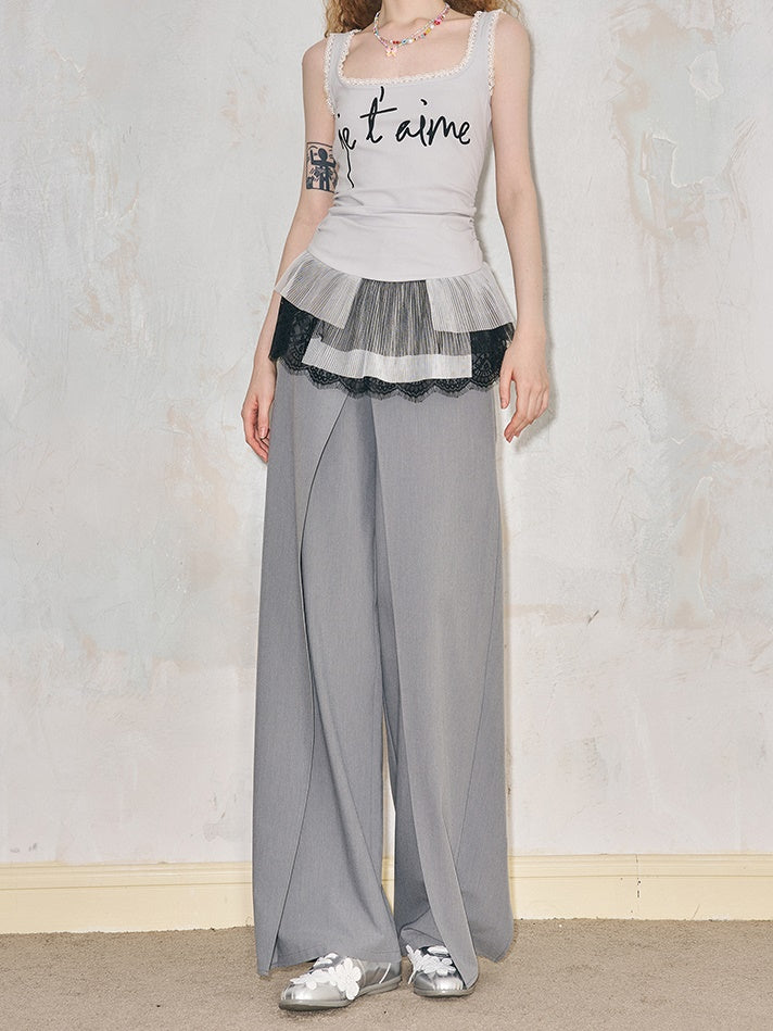 Three-dimensional Deconstructed Wide-leg Pants