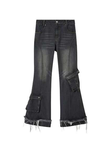 Rohe Kantenklappe Taschenflare -Jeans