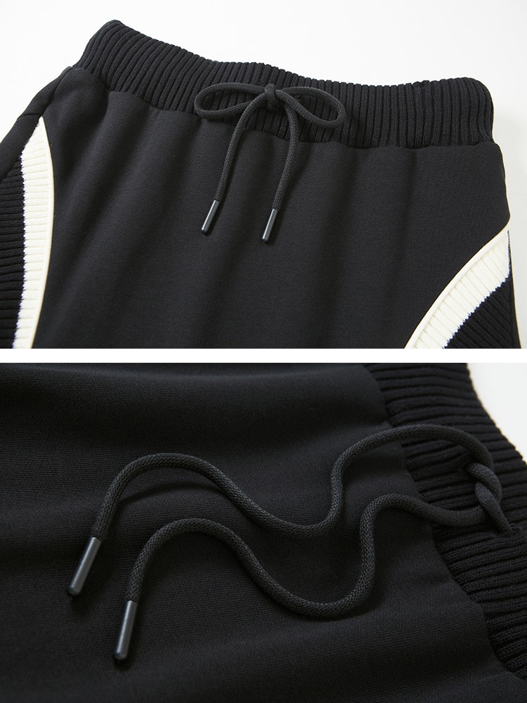 Half-ZIP Hooded Sweat Pullover＆ Line Skirt