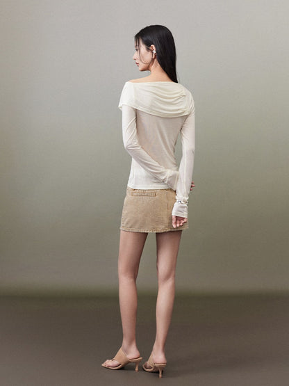 Wrap Sense Long-sleeved T-shirt