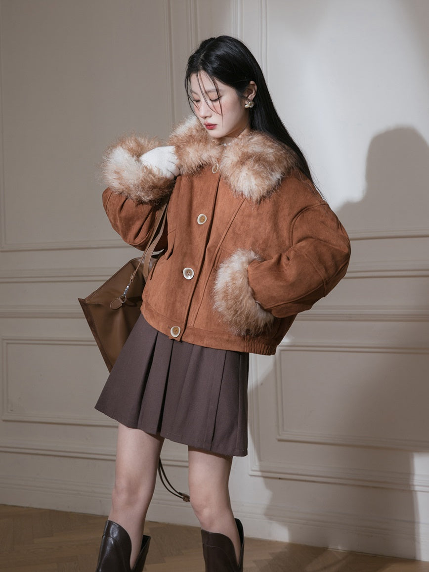 Fur Collar Short Down Jacket