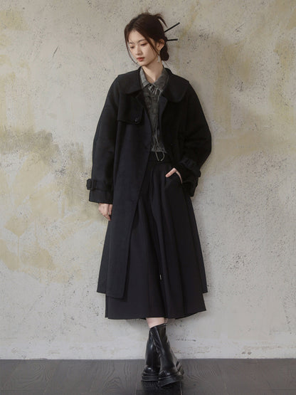 Double-sided Woolen College Style Coat