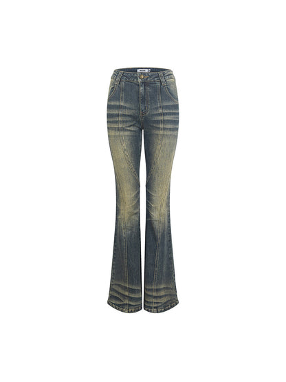 Pantalon rétro vintage de Denim fané