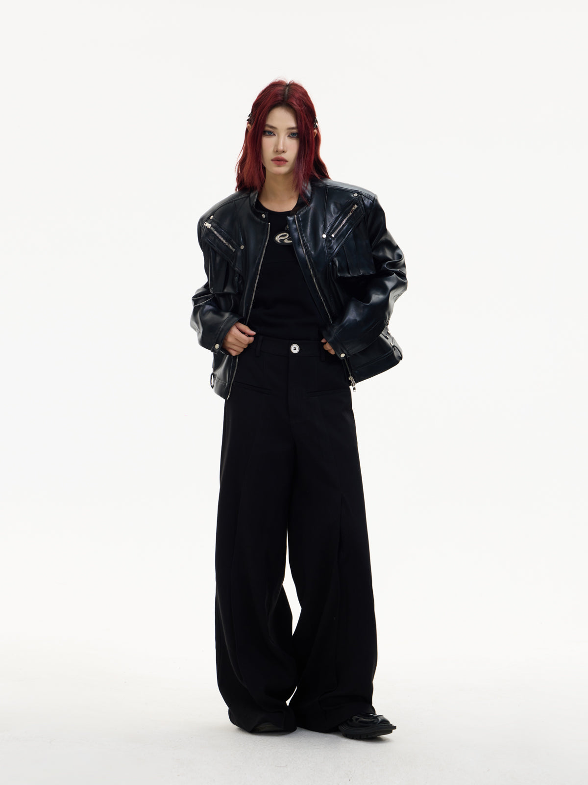 Front Pocket Draped Loose Straight Pants – ARCANA ARCHIVE