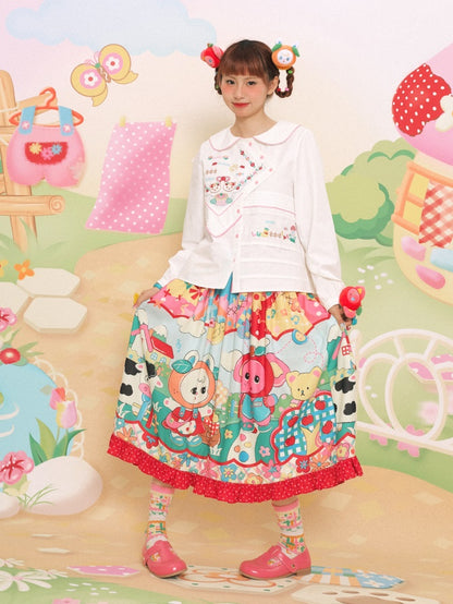 Doll Collar Handkerchief Design Embroidery Shirt