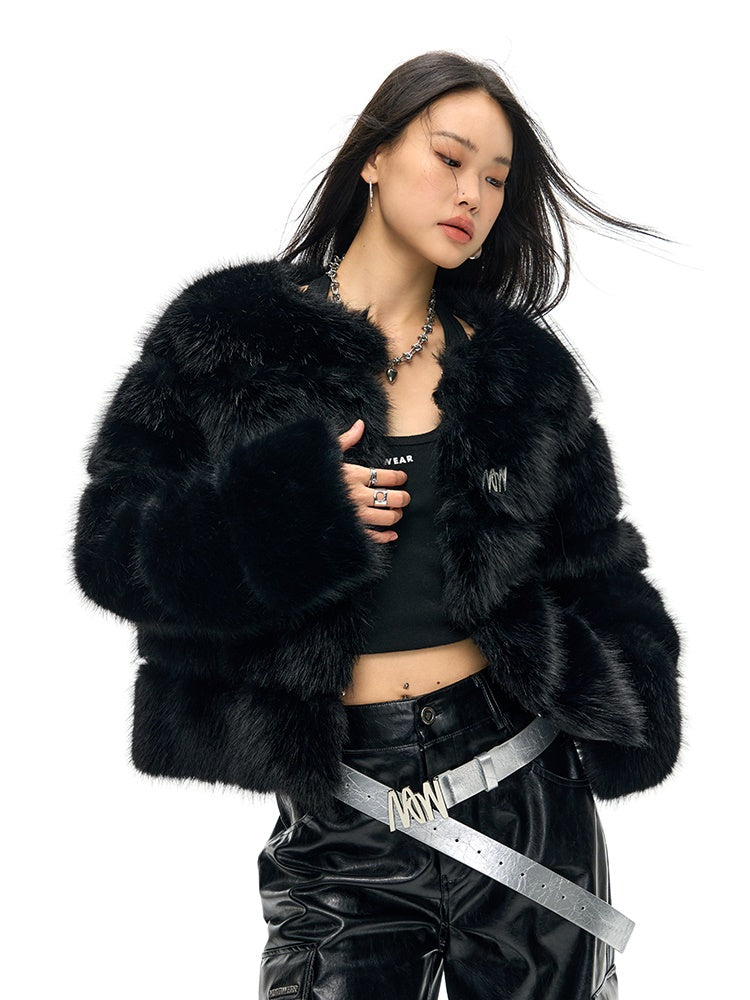 Elegance Quilted Eco-friendly Fur Coat