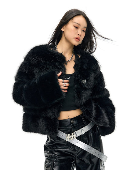 Elegance Quilted Eco-friendly Fur Coat