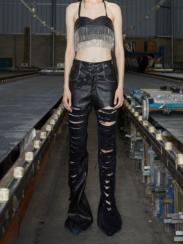 Leather Ripped Pants – ARCANA ARCHIVE