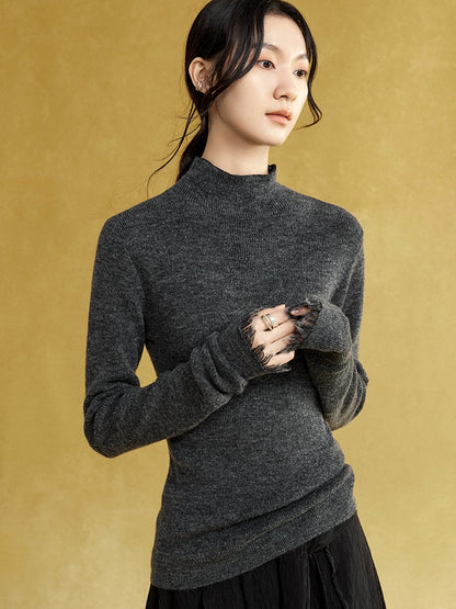 Bottle-neck Delicate Warm Layer Sweater