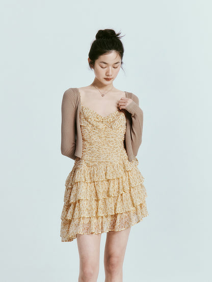 Daisy Flower Cake Slip Dress