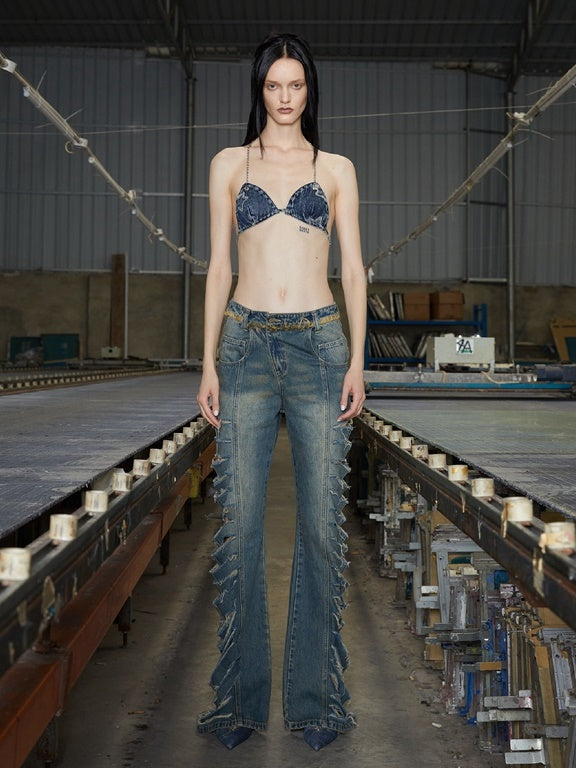 Denim riss die Hose