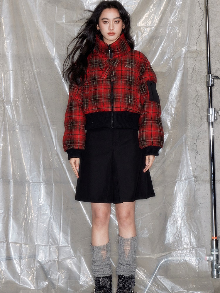 Plaid Reversible Short Jacket