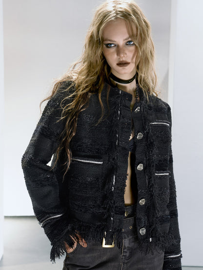 Haare -Damen -Tweed -Style -Jacke &amp; Rock