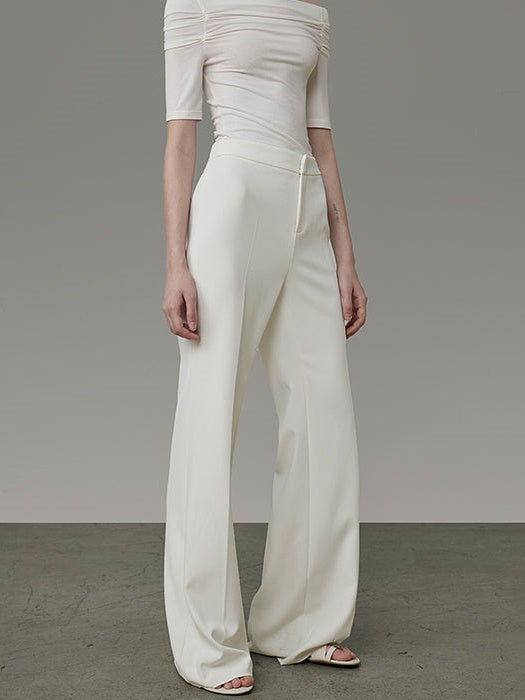 High Waist Wide-Leg Straight Pants