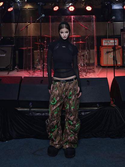 Camouflage Three-dimensional Pocket Baggy Pants