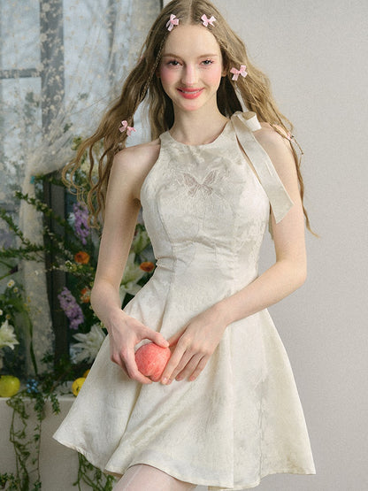 Butterflies Embroidered Hollow Jacquard Princess Dress