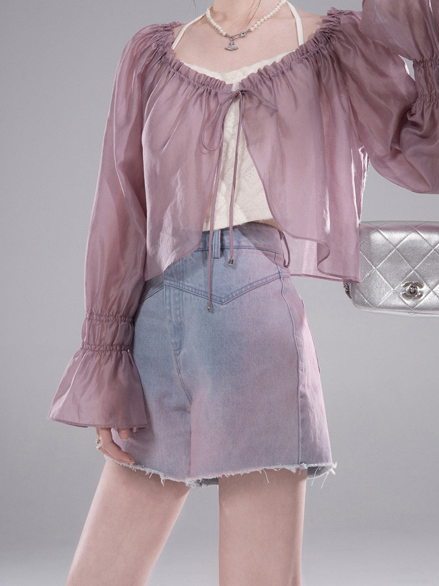 Sprühfarbe Blush Jeans Shorts