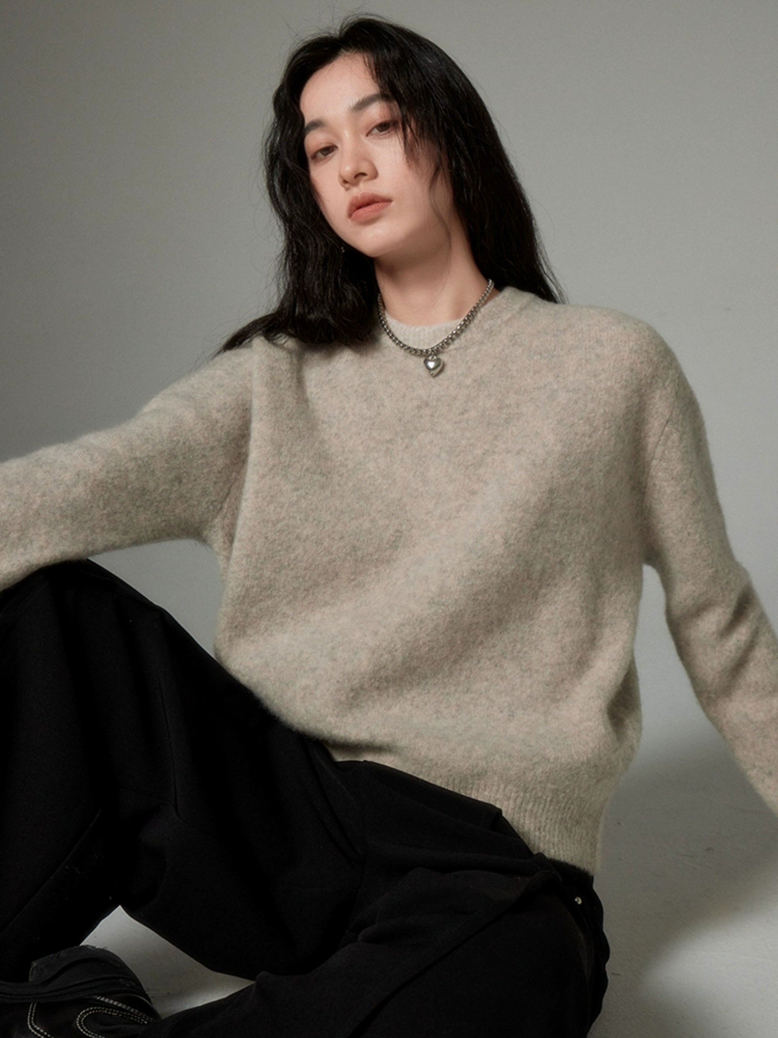 Round Neck Pullover Sweater